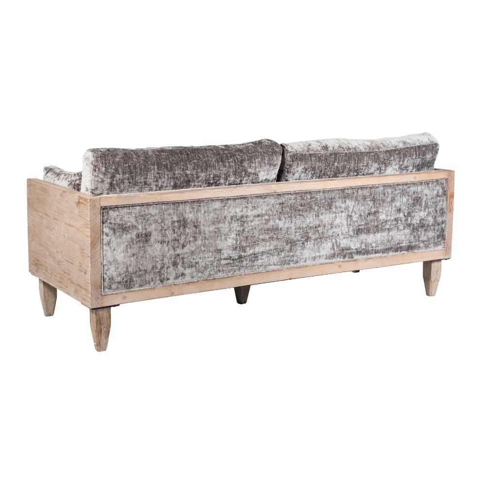 Mila Chenille and Wood Base Sofa